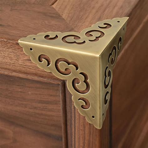 wood box metal edge trim|Amazon.com: Decorative Metal Corners.